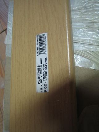 Rodapie MDF para suelo vinilico