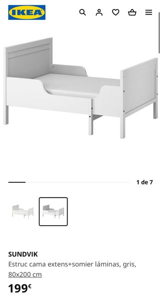 Cama Ikea laca blanca .Colchón opcional 50€
