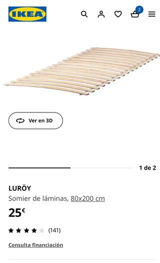 Cama Ikea laca blanca .Colchón opcional 50€
