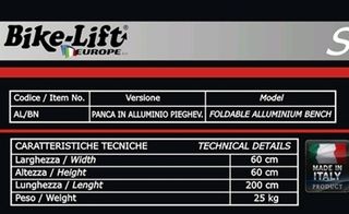 Banco elevador Aluminio moto