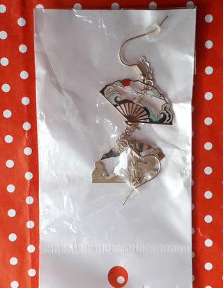 Pendientes abanico japonés