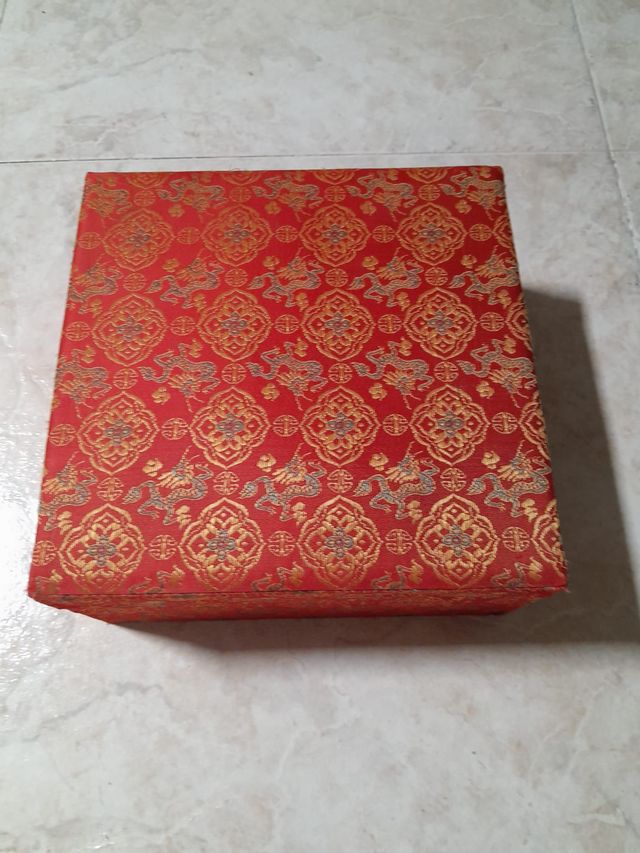 Caja de Té de porcelana china color Rosa