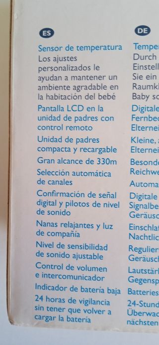 Sistema vigilabebes, música, temperatura