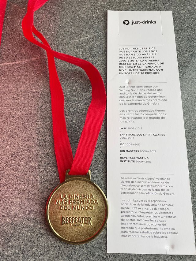 Medalla Beefeater edición limitada
