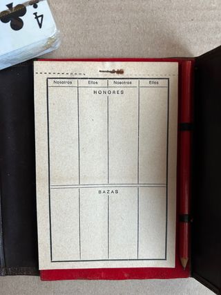 Estuche barajas antiguo