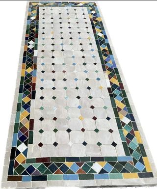 recin hecha mesa mosaico  120x50 cm