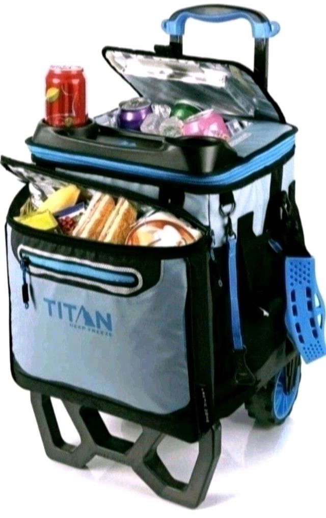 NEVERA TÉRMICA TITAN CARRO CON RUEDAS PLEGABLE NEW de segunda mano por