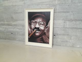 Obra Arte Cubana "Fumando"