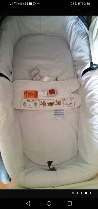 Carro BEBECAR IP-OP 3 piezas en blanco polipiel