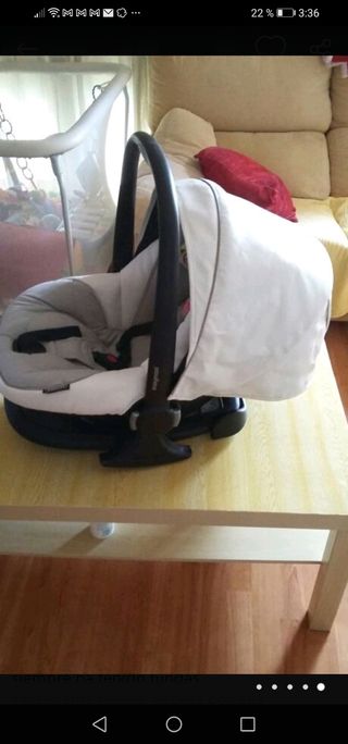 Carro BEBECAR IP-OP 3 piezas en blanco polipiel