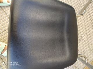 2 sillones diseño cuero auténtico y acero