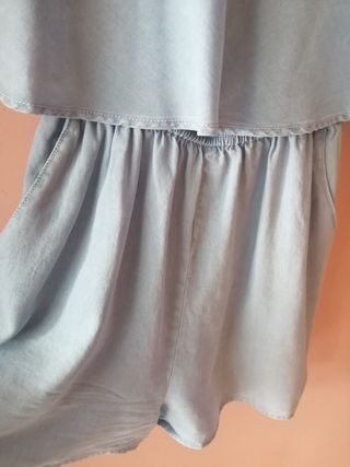 Vestido short azul. Talla M. Bershka.Tirantes.