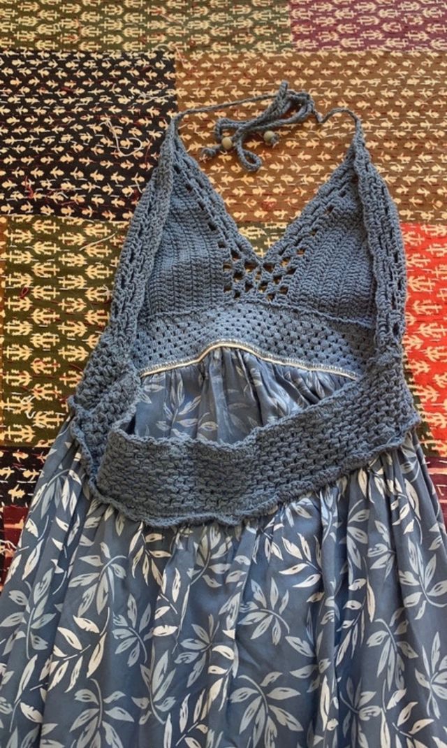 Vestido largo crochet