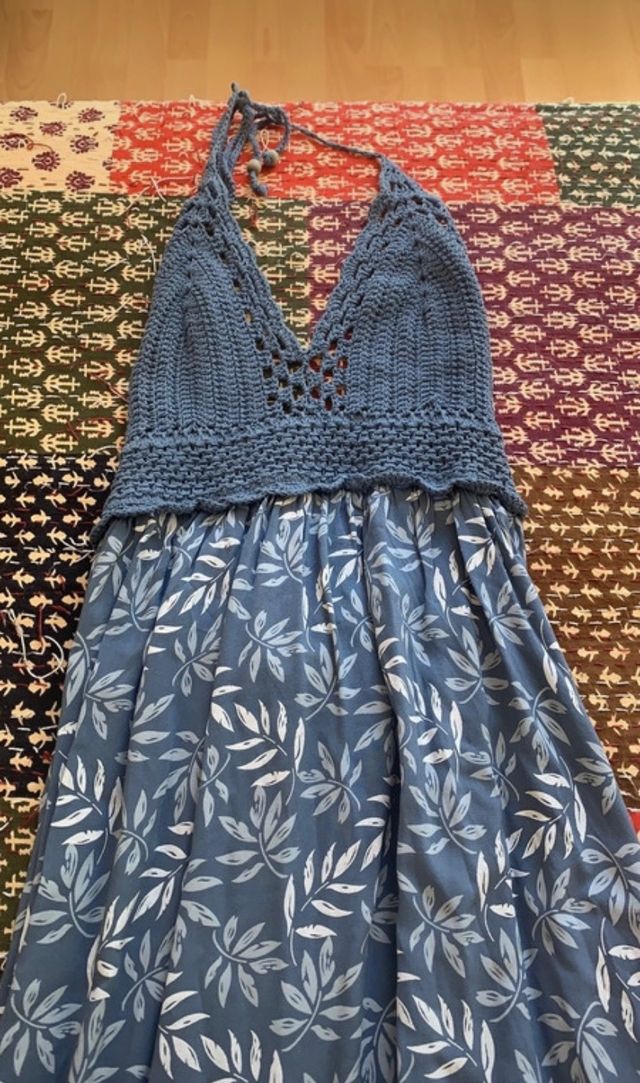 Vestido largo crochet