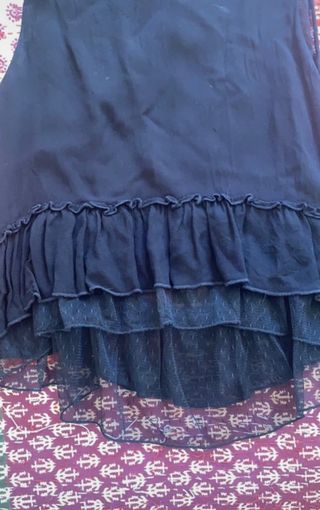 Top negro volantes encaje