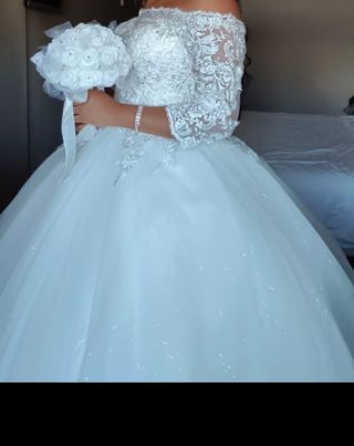 VESTIDO DE NOVIA  + CAN CAN ( precio negociable ) 