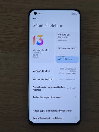 Xiaomi Mi 11 5G (8GB/256GB) Como Nuevo + Cargador