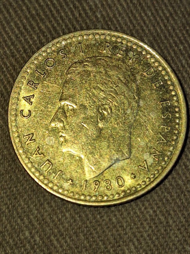 Moneda 1 peseta año 1980, Juan Carlos, 82