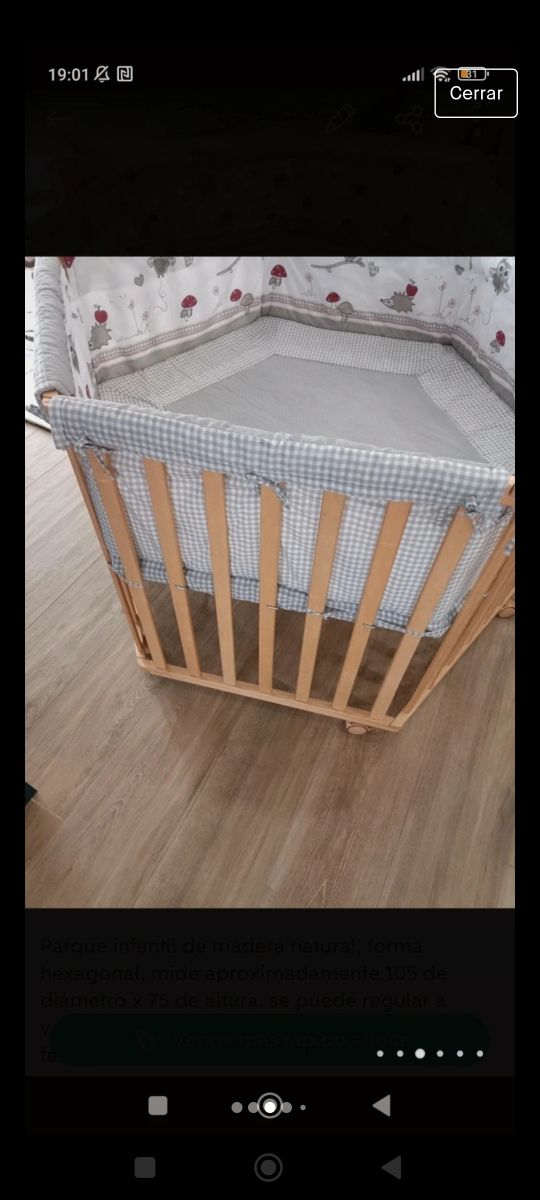 Parque o cuna madera