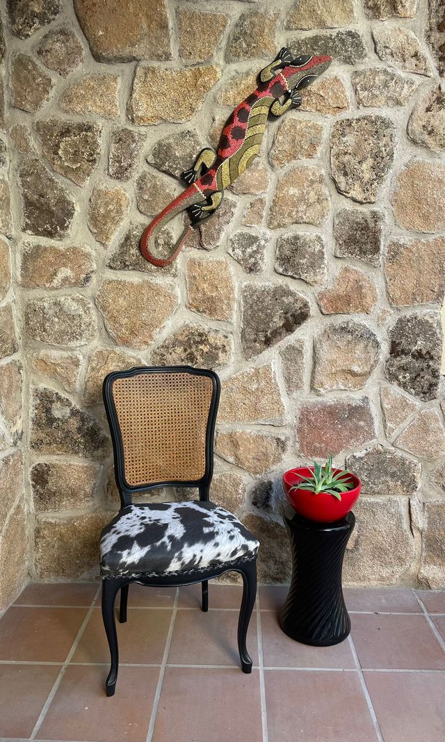 Silla Mimbre Vaca Luis XV