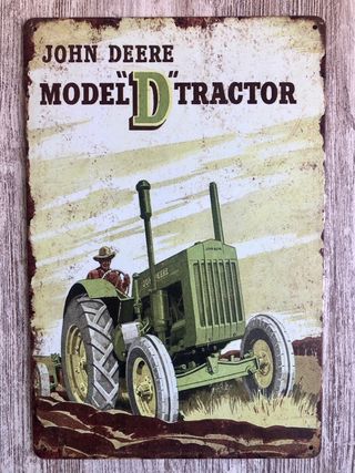 Cartel tractor Jhon Deere