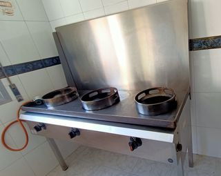 cocina wok 3 quemadores