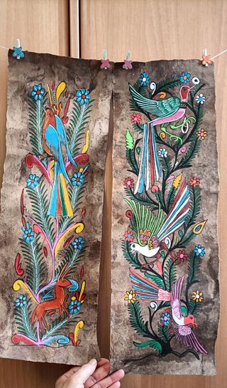 Papiros Quetzale en papel Amate.