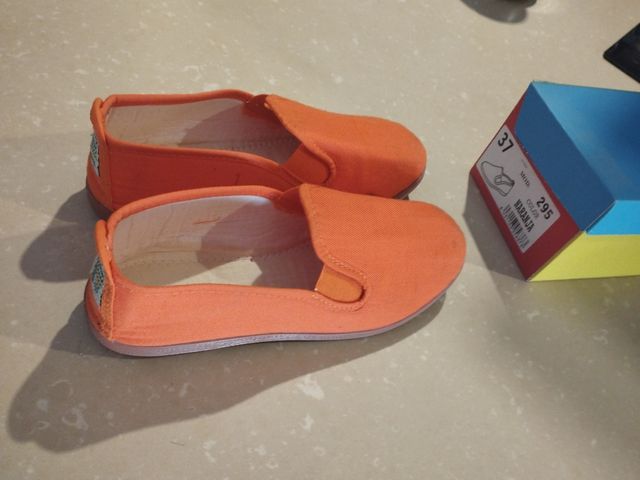 Zapatillas tipo Kunfu naranja