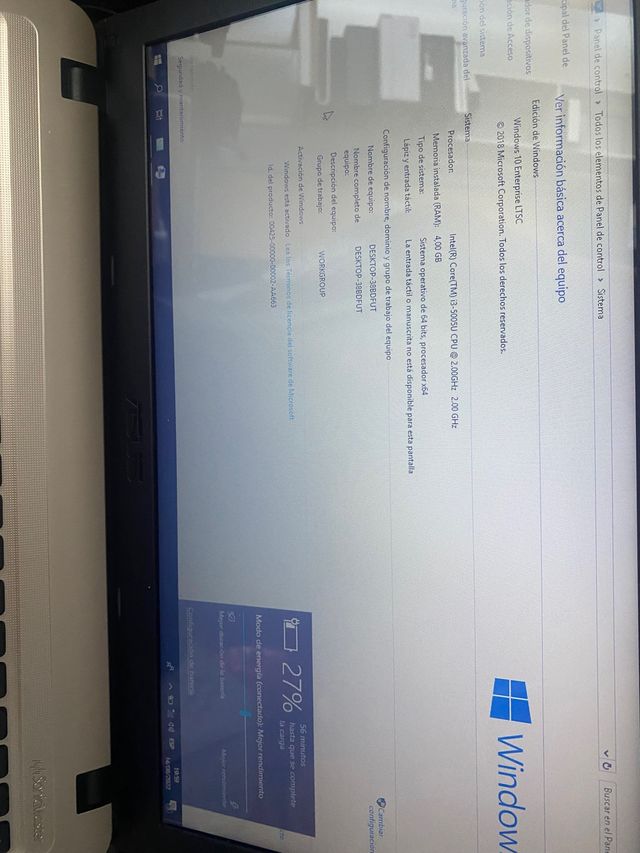 Portátil asus i3 5 generacion 4g w10