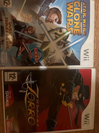 packs dos juegos wii  zorro y start wars 