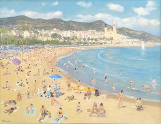 JOSEP POMÉS ABELLA (Sitges) 72x93cms.