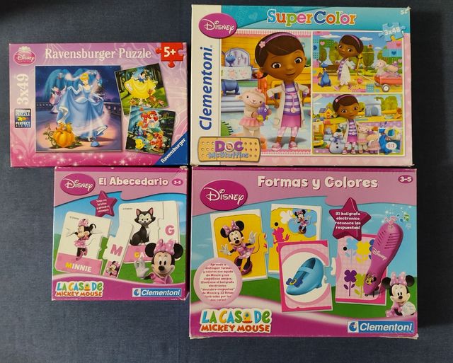 Lote 4 puzzles Disney