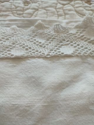 espectacular sábana bordada de LINO