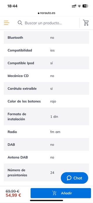 Autorradio Kenwood KMN-205