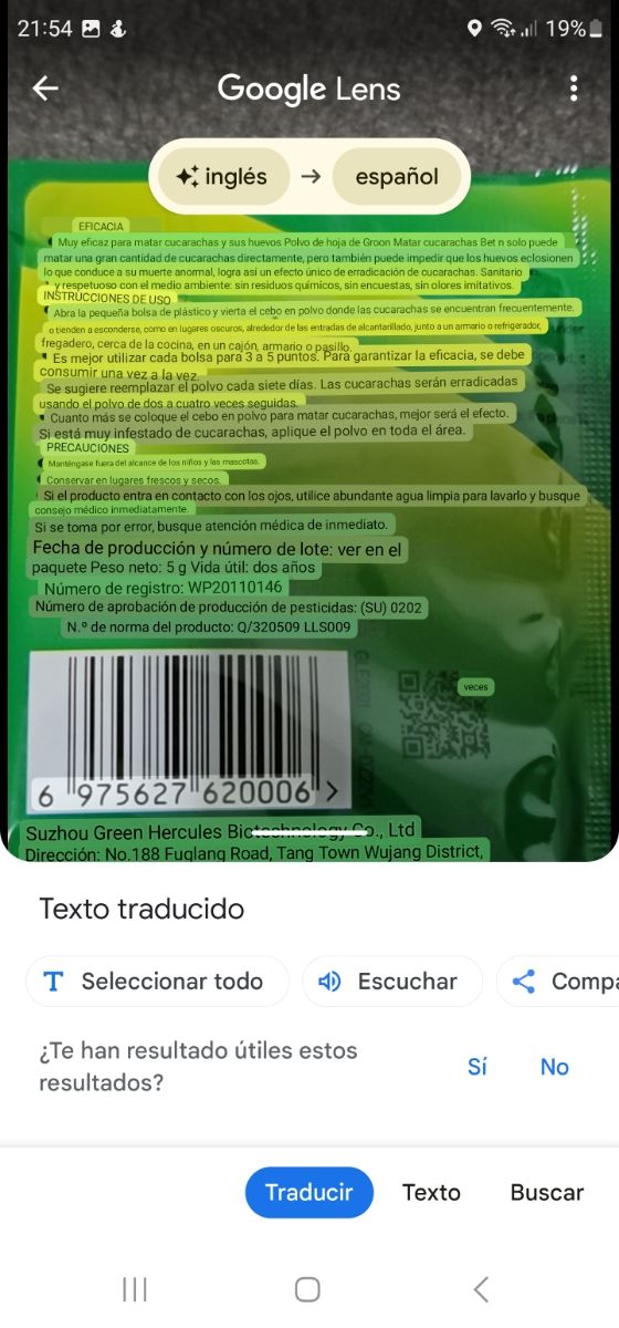 sobre para cucarachas ( no wallapay)