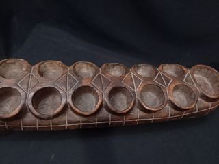 Arte africano 92 cm largo juego mankala cocodrilo