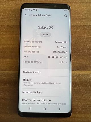 Samsung S9 64GB como nuevo