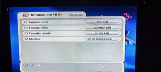 TDT HD grabador 160Gb.