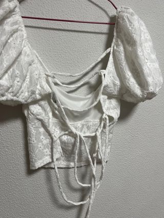 Blusa manga abullonada Zara