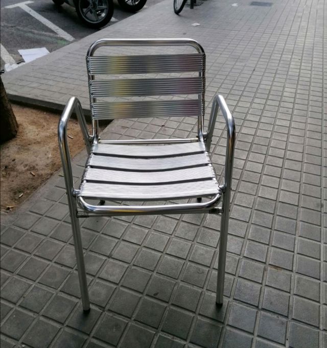 Silla de Aluminio para terraza. 