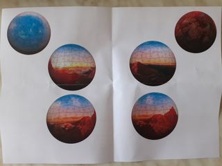 Puzzle 3D a sfera 180 pezzi in plastica paesaggio