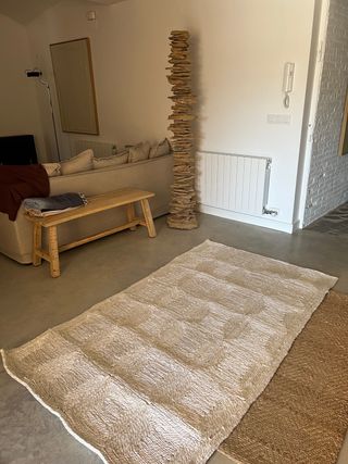 alfombra de yute de Zara home, 120cmx200cm