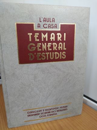 TEMARI GENERAL D'ESTUDIS, CURRÍCULUM CATALUNYA