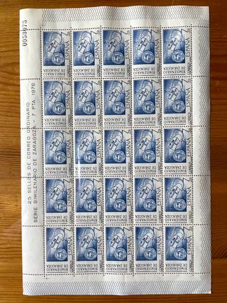 -80% 3 Minipliegos Bimilenario Zaragoza 1976