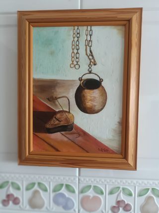 Cuadro pote en óleo