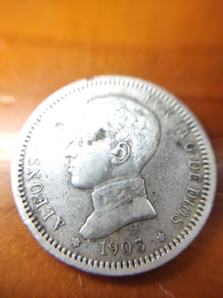 UNA PESETA 1903 ALFONSO XIII DE PLATA