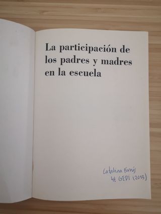 Libro La participación [...] en la escuela