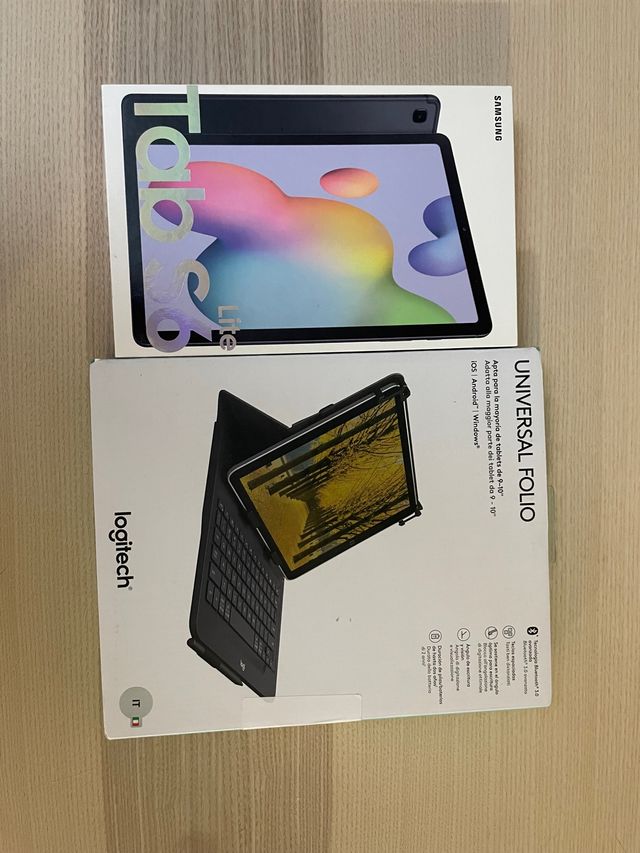 Tablet Samsung S6lite teclado+funda+cajas original