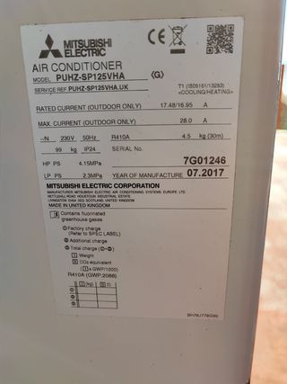 Máquina aireAcondicionado MITSUBISHI GPEZS 125 VJA