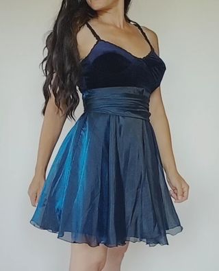 vestido azul tul Sally y Alexandra